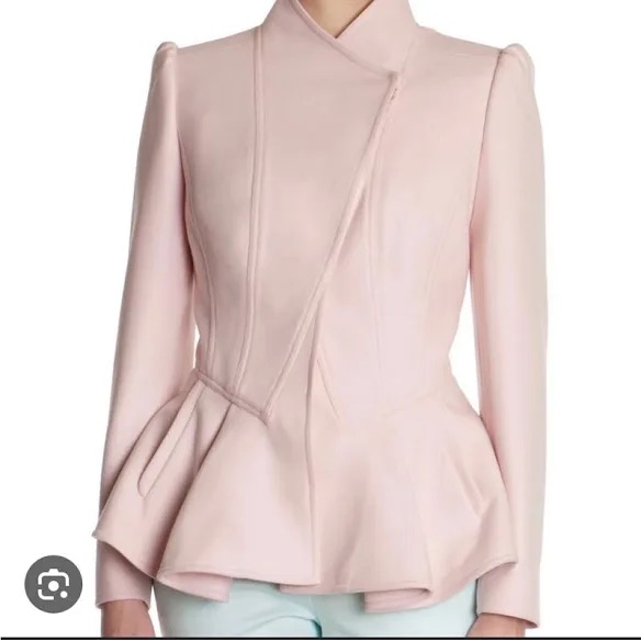 Ted Baker Pink Peplum Jacket With Notched Lapels